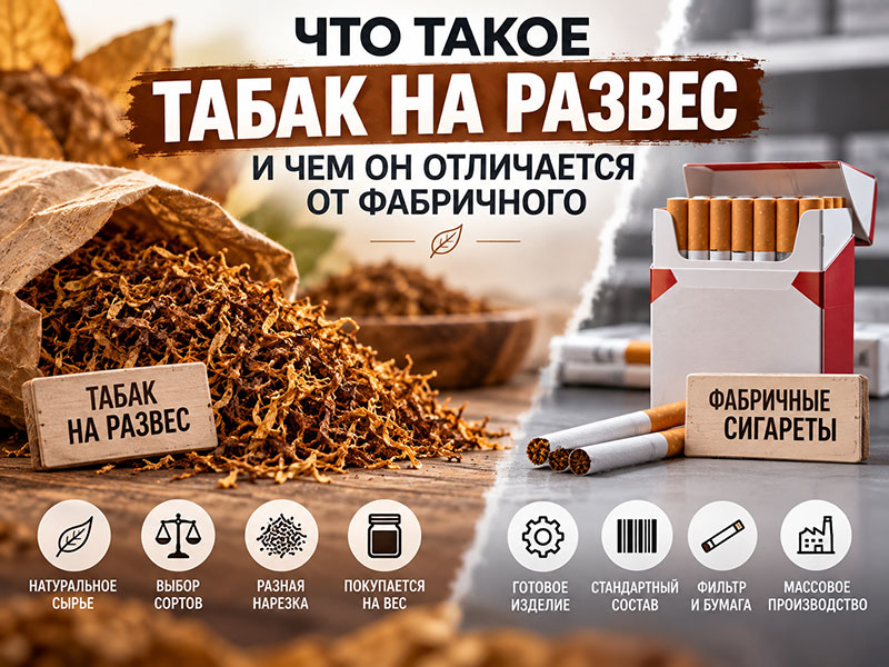 Что такое табак на развес и чем он отличается от фабричного